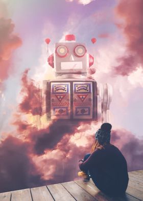 Robot Surrealism Painting