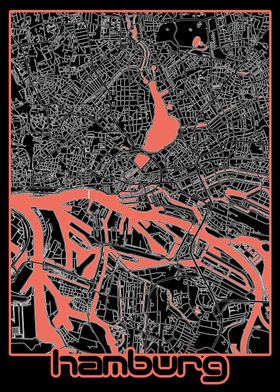 hamburg map black