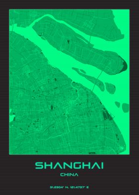 Shanghai China City Map