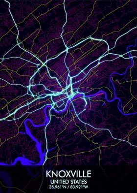 Knoxville Tennessee Map