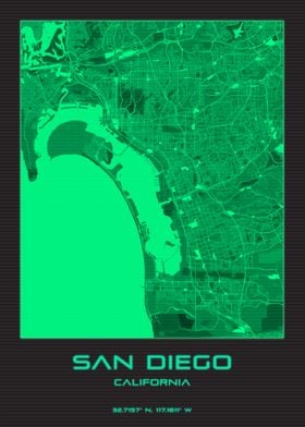 San Diego California Map