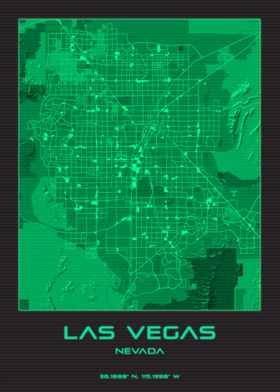 Las Vegas Synthwave Map