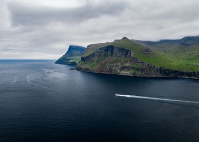 Lonely boat in the Faroes