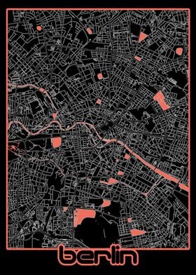 berlin map black