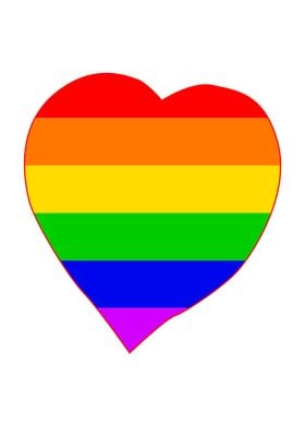 LGBT Rainbow Colors Heart