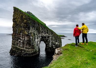 Father and son in Faroes