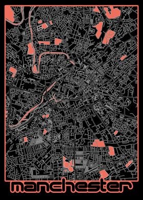 manchester map black