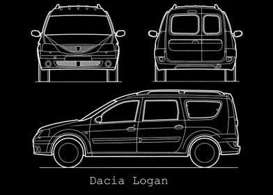 Dacia Logan 2005 Blueprint