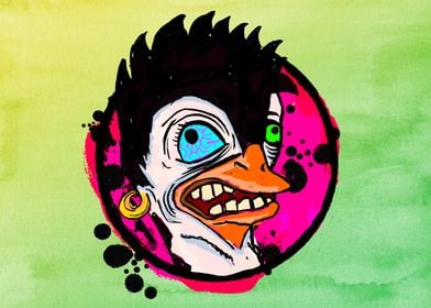 Crazy penguin Illustration