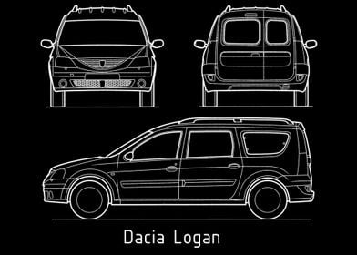 Dacia Logan 2005 Blueprint