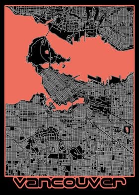 vancouver map black