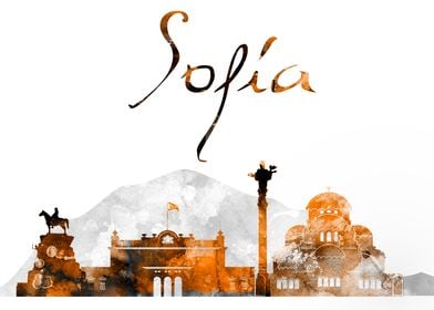 Sofia Bulgaria Skyline