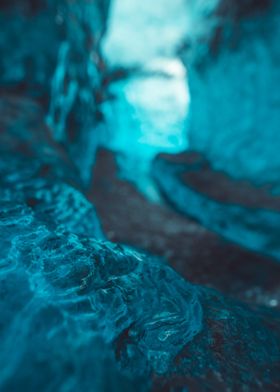 Inside of an ice cave