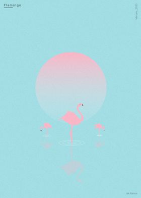 Flamingo Minimalist Poster