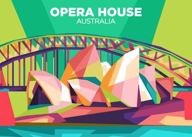 Opera house sydney pop art