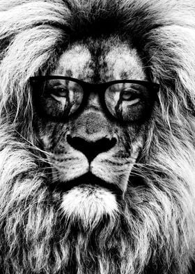 Hipster lion