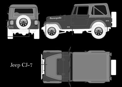 Jeep CJ7 1977 Blueprint