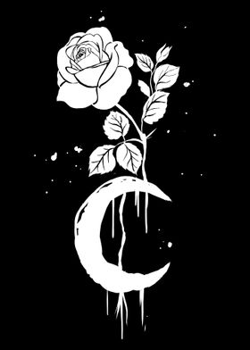 Black Rose and Moon