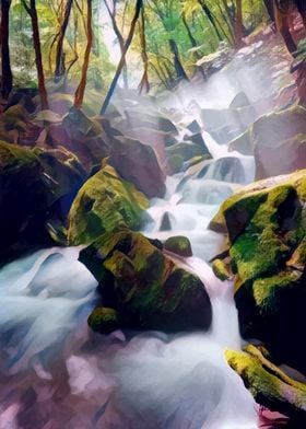 Flowing water in jungle 1