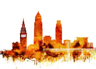 Cleveland Ohio Skyline