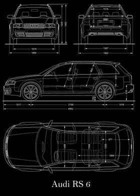 Audi RS 6 2002 Blueprint