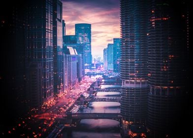 Chicago sunset 