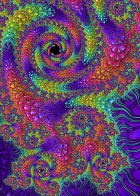 Jewel Tone Rainbow Spiral