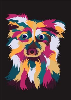 Dog Colorfull Funny Art