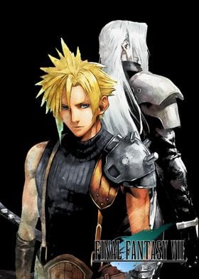 cloud and sephirote FF7