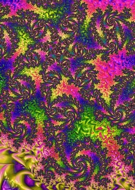 Jewel Tone Spiral Fractal