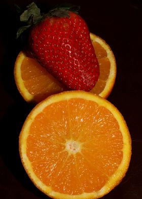 Orange fruit macro prints