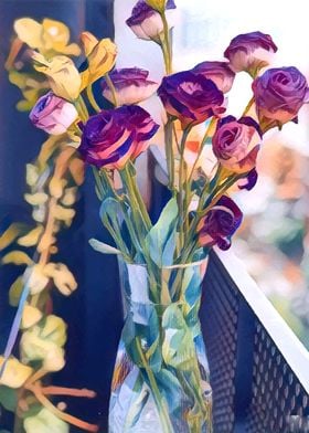 Purple Flowers Balcony