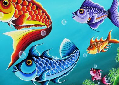 Artistic Painting Fish Col