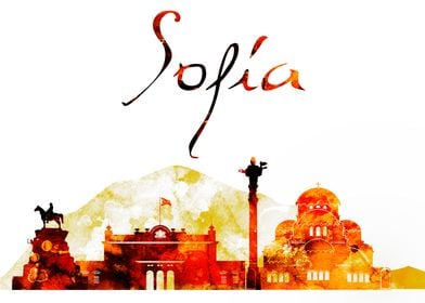 Sofia Bulgaria Skyline