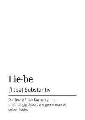 German definition Liebe