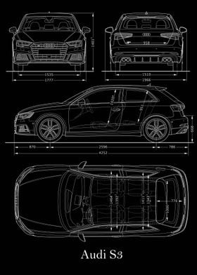 Audi S3 2016 Blueprint