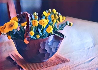 Yellow Flowers in vase