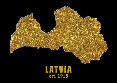 Latvia Gold Map