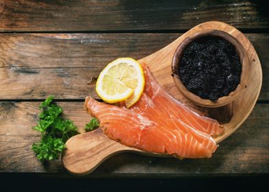 Food Fish Salmon Caviar Se