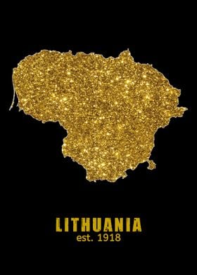 Lithuania Gold Map