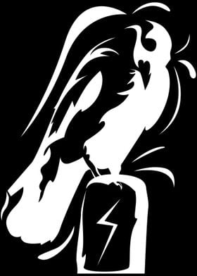 sketch silhouette crow