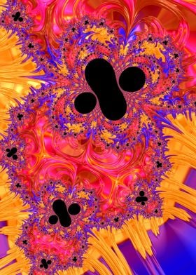 Vibrant Neon Fractal