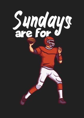 Football Sunday Funday American Football Players Poster By