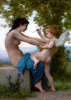 Young Girl and Eros 