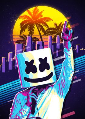 Marshmello retro 