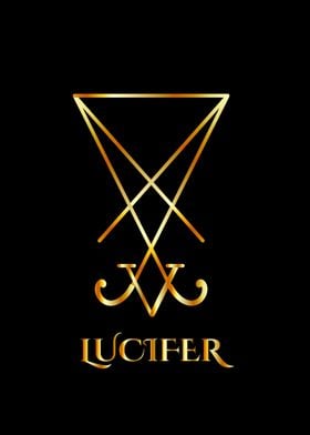 Sigil of Lucifer in gold