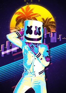 Marshmello 80s style