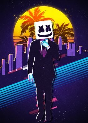 Marshmello retro 80s 