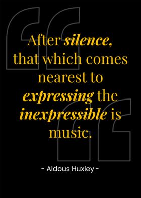 Aldous Huxley Music Silent
