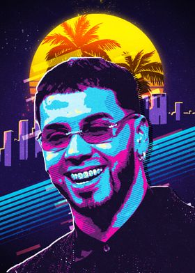 Anuel AA retro 80s